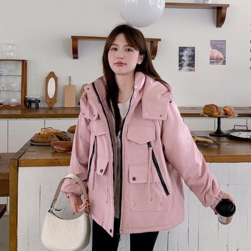 Down cotton coat women's mid-length Korean style 2024 new winter Korean style bf loose cotton jacket cotton coat