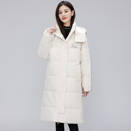 2024 Winter New Korean Style Large Quilt Down Jacket Women's Long Over-the-Knee Thickened Loose Jacket