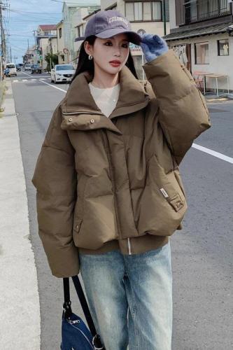 Down cotton jacket for women small 2024 winter new Korean style high-end street style short down cotton bread jacket