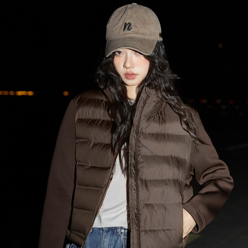 Thin down jacket for women 2024 new stand collar autumn and winter fashion high-end simple Korean style jacket trend