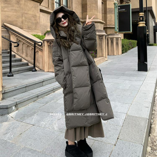 Xiaojunjun Britney Winter Warmth Hanging A large winter quilt scarf long cotton coat down jacket for women