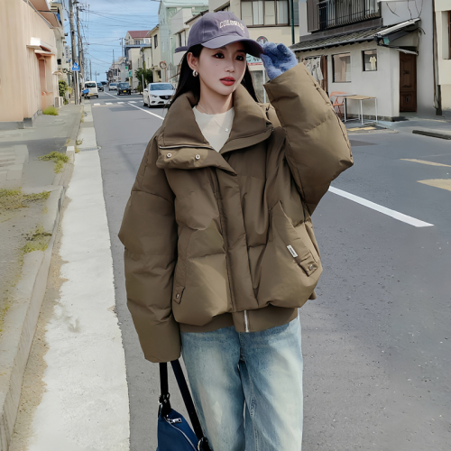 Down cotton jacket for women small 2024 winter new Korean style high-end street style short down cotton bread jacket