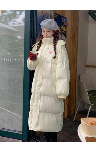 Milk fufu yellow down jacket for women 2024 new winter cotton coat Korean style sweet and cute mid-length cotton coat bread coat