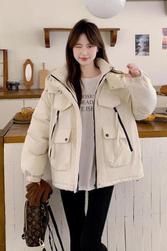 Down cotton coat women's mid-length Korean style 2024 new winter Korean style bf loose cotton jacket cotton coat