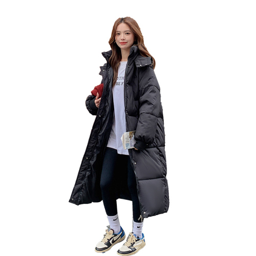 Korean style mid-length thickened small person loose fashionable Hong Kong style student down cotton jacket ins jacket