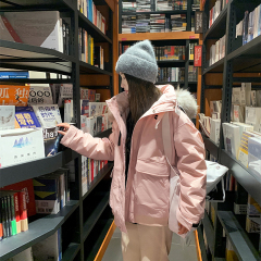 Women's fur collar cotton coat 2024 winter new thickened design loose overalls jacket cotton-padded jacket