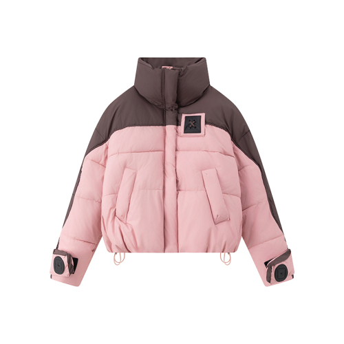 Color-blocked Korean style down-padded jacket for women in winter 2024 new style small short style thickened popular cotton-padded jacket