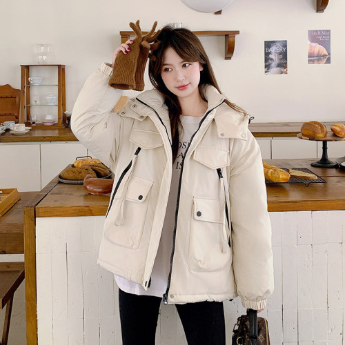 Down cotton coat women's mid-length Korean style 2024 new winter Korean style bf loose cotton jacket cotton coat