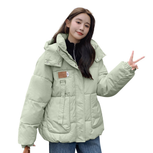 Down cotton coat women's winter 2024 new workwear large size coat oversize bread coat cotton jacket