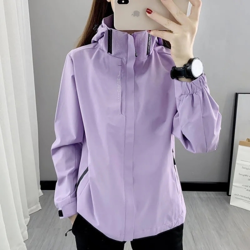 Quality inspector picture spring and autumn double-layered jacket women's thin outdoor windproof and rainproof couple's casual jacket mountaineering clothing