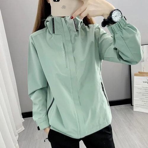 Quality inspector picture spring and autumn double-layered jacket women's thin outdoor windproof and rainproof couple's casual jacket mountaineering clothing