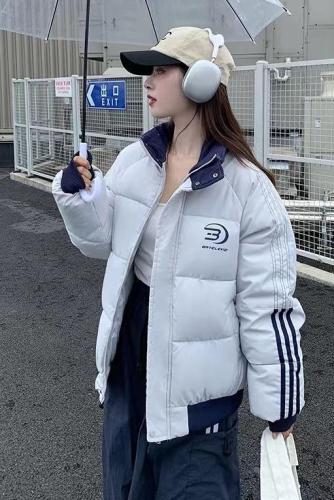 American down cotton-padded jacket for women winter new bread coat couple thickened oversize cotton-padded jacket