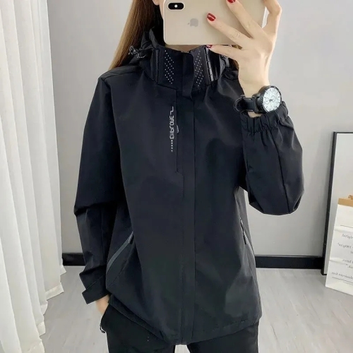 Quality inspector picture spring and autumn double-layered jacket women's thin outdoor windproof and rainproof couple's casual jacket mountaineering clothing