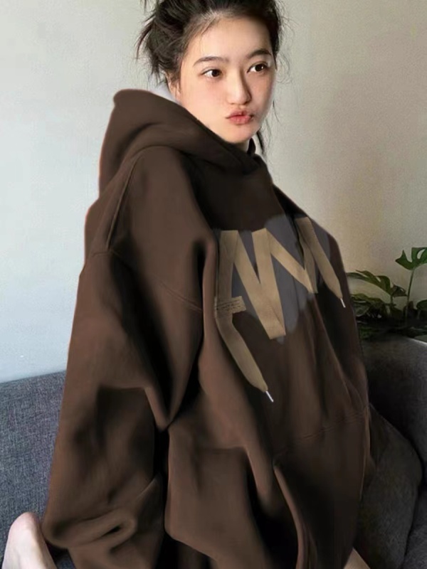 Pure cotton Chinese cotton composite silver fox velvet official American retro hooded sweatshirt women's new autumn and winter jacket