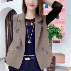 Official picture of small women's suits and vests, spring and autumn new women's vests, fashionable jackets