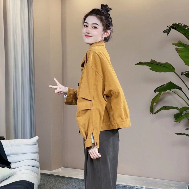 New Spring and Autumn Short Jackets Workwear Denim Popular Short Style Small Tops Women's Jackets Fashionable