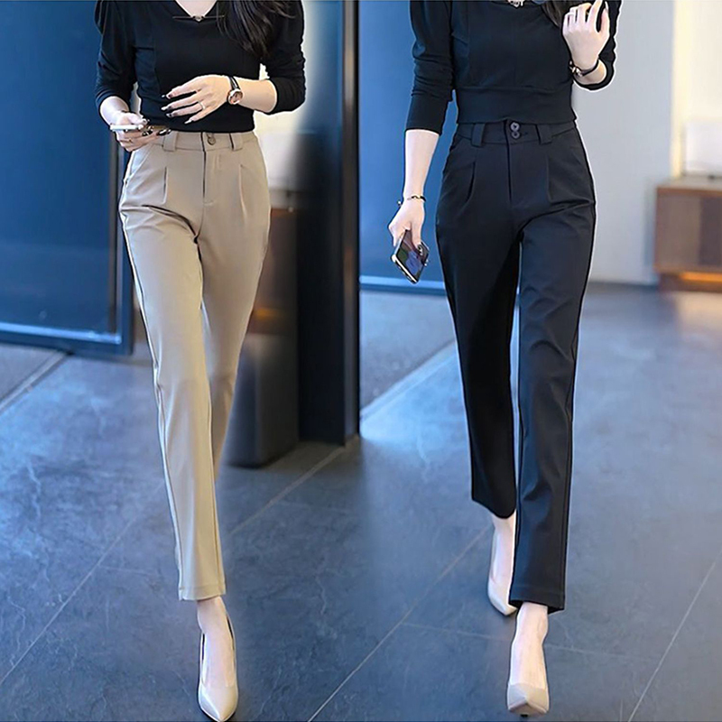 Official picture of stretch slim cigarette pants, straight pants, spring and autumn nine-point pants, casual small-leg pants, suit pants