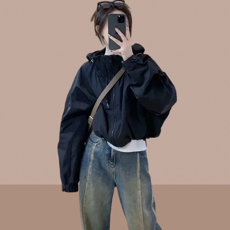 Jacket women's short jacket spring and autumn new fashion style small short top popular jacket women's clothing