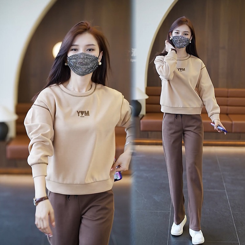 Early spring and autumn sportswear casual suits for women, fashionable and fashionable 2023 new sweatshirts and sweatpants two-piece set