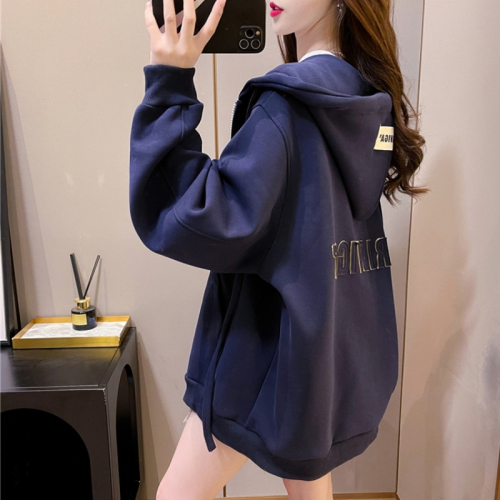 Official photo Huamian composite milk silk 2024 spring and autumn thin Korean style loose hooded sweatshirt trend