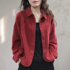 New spring and autumn women's short coats, long-sleeved shirts, cardigans, work jackets, trendy tops, hot styles