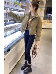 Korean high-quality short women's down jacket autumn and winter new style versatile warm cotton jacket for small people