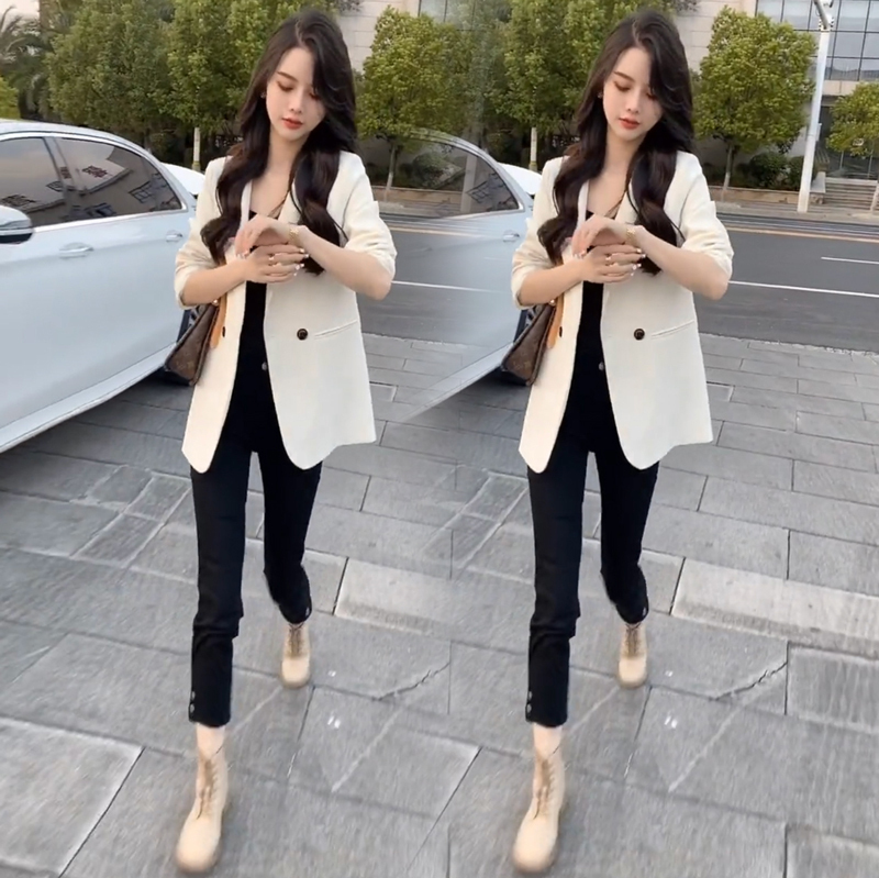 Design sense niche street blazer women's autumn and winter new style high-end temperament Korean style small suit top