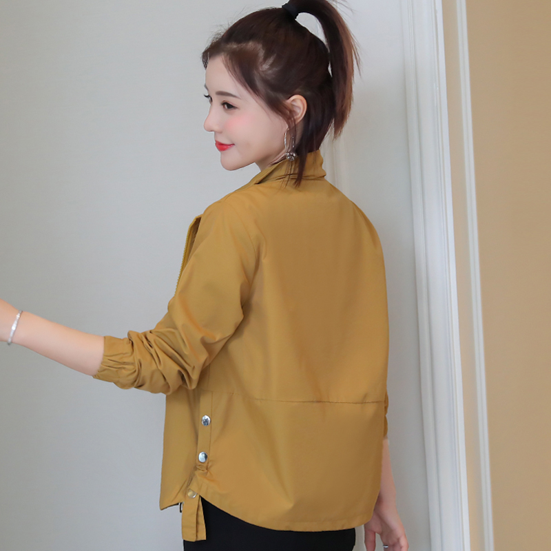 Official picture of short jacket for women in spring new loose large size age-reducing casual small jacket top baseball uniform