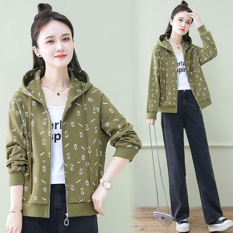 New Spring and Autumn Short Jacket Hooded Short Tops for Little People Popular Fashionable Sweatshirts for Women