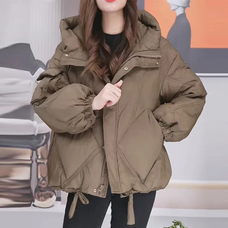 Official picture of down jacket for women in winter new style cotton jacket, quilted jacket, mid-length thickened women's clothing