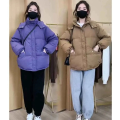 New autumn and winter women's cotton-padded clothes, short, small, quilted and velvet thickened down jackets