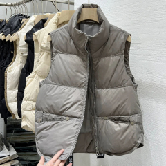 Official picture of down vest jacket, autumn and winter new style cotton vest, women's vest, fashionable outer wear