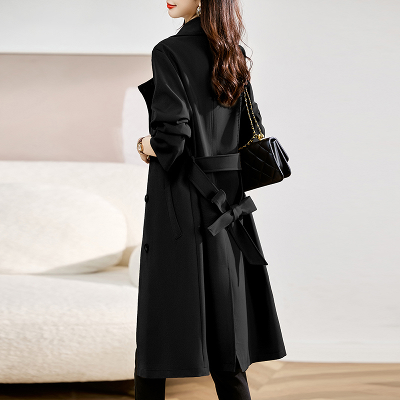 Ready stock official photo, windbreaker women's spring and autumn new autumn early autumn mid-length autumn coat small coat