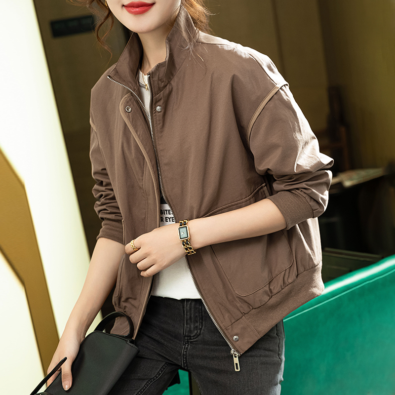Women's Short Jacket Women's Autumn Spring Autumn New Mom's Style Noble and Versatile Short Work Jacket Top