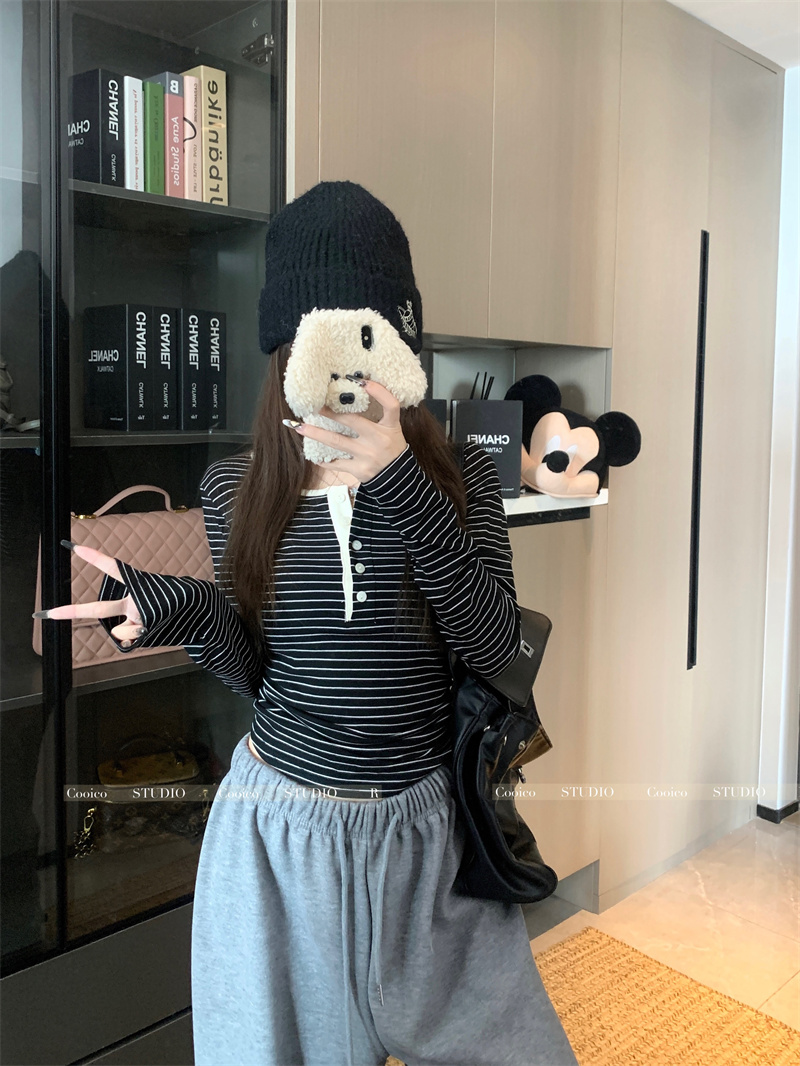 Photographed Layering Atmosphere Soft and Very Comfortable Wear Women's Long Sleeve Top for Innerwear