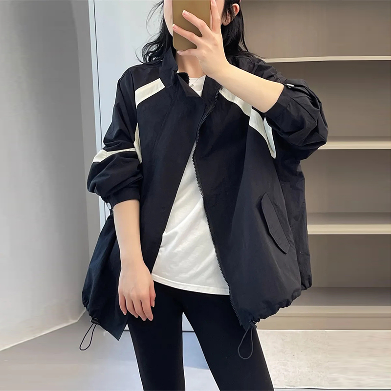 Official picture of women's jacket, spring and autumn new popular style, versatile cardigan tops for small people, baseball uniforms
