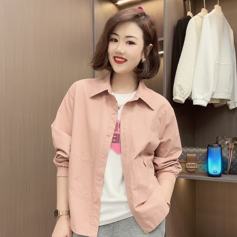 Spring and autumn new women's long-sleeved shirts, cardigans, jackets, hot-selling women's tops for small people