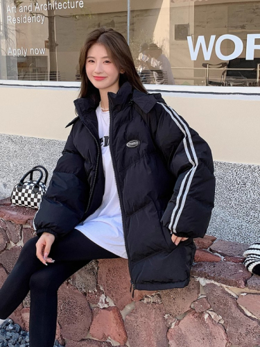 Couple's wear cotton coat women's short 2024 winter new Korean version loose thickened cotton coat cotton jacket trendy couple coat