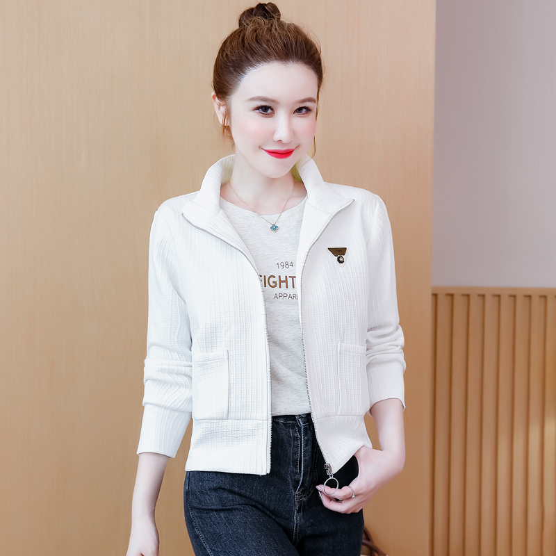 Spring and Autumn Versatile Western Style Women's Short Jacket Fashionable Fragrance Style Simple Baseball Uniform Jacket