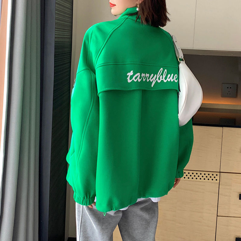 Official picture of jackets for women, spring and autumn European station new European plus size women's casual fashion short baseball uniforms