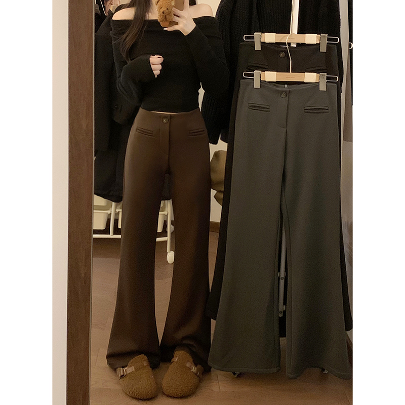 Real shot!  2024 New Style Casual Pants Design Suit Pants Women's Micro-Flax Slim Fit Pants