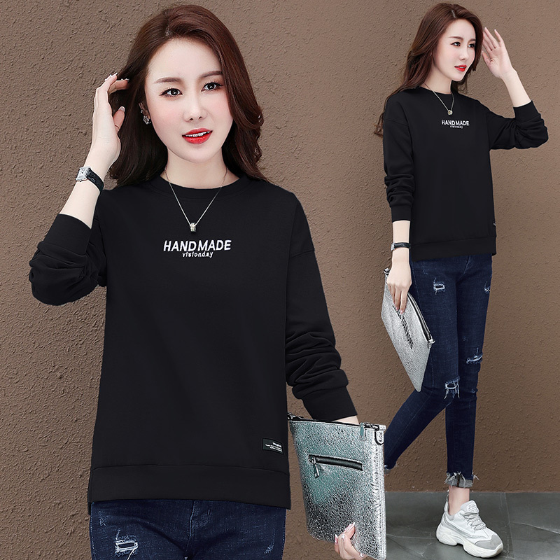 Spring and Autumn Women's Sweaters Autumn New Women's Round Neck Fashion Popular Loose Tops for Middle-aged Moms