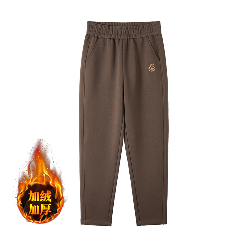 Autumn and winter new women's casual sweatpants plus velvet and thickened popular pants harem straight sports pants