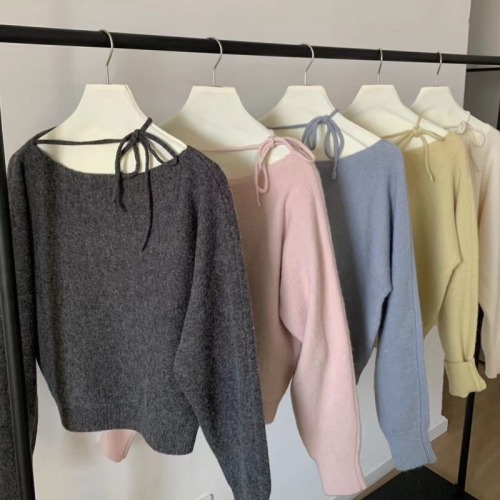 Korean Style Gentle Cashmere Sweater for Women 2024 New Arrival Loose Lazy Style Soft Round Neck Trendy Knit Top