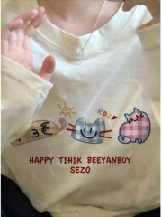 Milky apricot long-sleeved T-shirt for women spring and autumn 2024 new Korean style chic unique bottoming shirt top