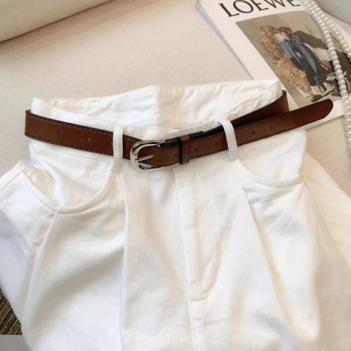 Women's Autumn 2024 White Wide Leg Straight-Jacketed Floor-Length Trousers with High Waist