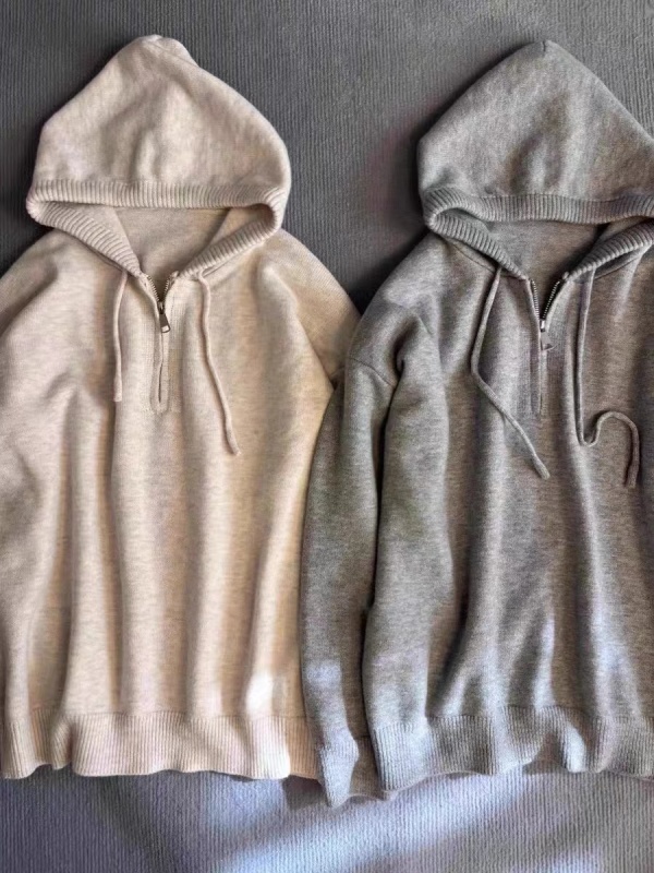 Korean style loose soft waxy hooded sweater for women, lazy style autumn and winter new tops, thickened coats, sweatshirts
