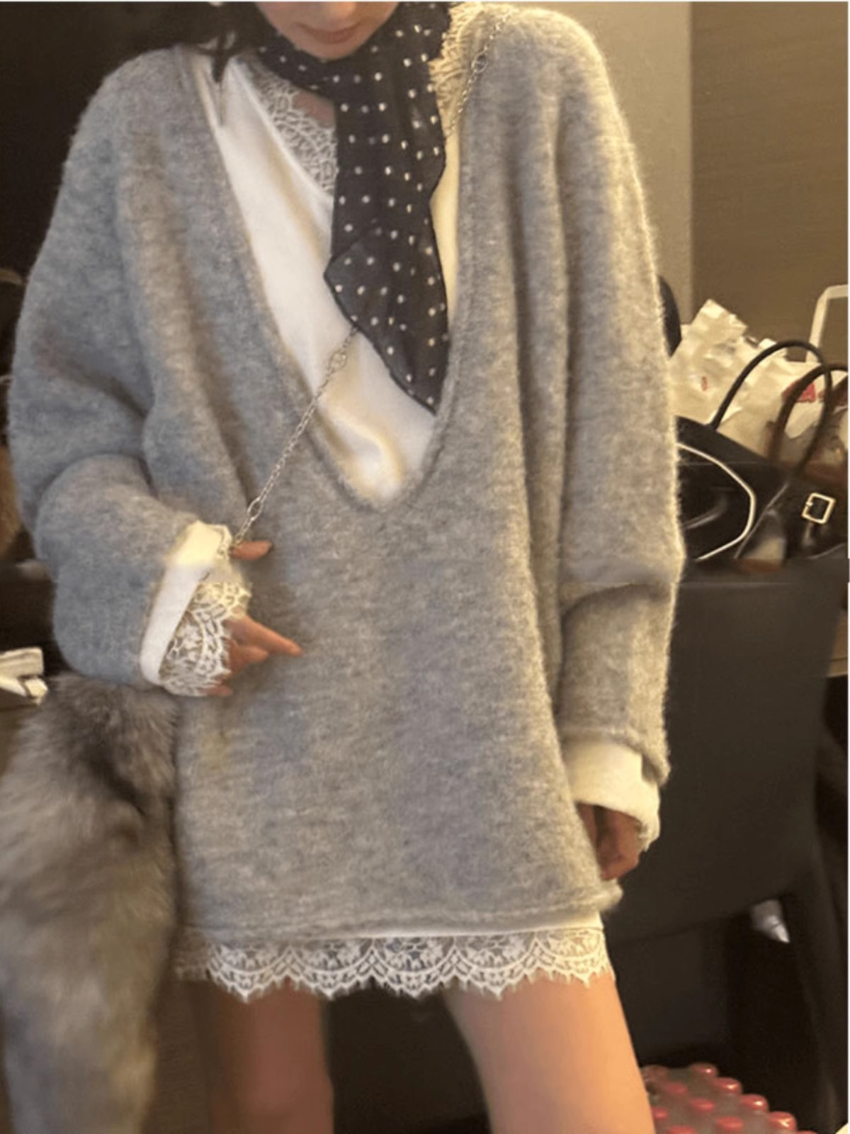 Korean Fall/Winter "Relaxed DNA Sweater" Laid-back Retro Loose Sweater