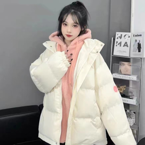 Actual shot of 2024 new short down jacket, fake two-piece student thickened versatile loose bread jacket for women