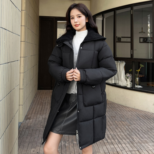 Women's winter 2024 new cotton coat, mid-length design, fashionable and versatile, loose down cotton coat